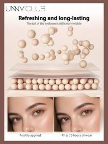 UNNY CLUB Bedak Alis 3 Warna, Warna Tahan Lama, Anti Luntur, Tekstur Bedak Halus, Palet Multifungsi dengan Kuas dan Cermin, Cocok untuk Pemula, 1 buah, Kosmetik Makeup Merek Ternama - Y05 Cokelat Mawar - View 7