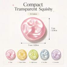 Macaron Pearl Color Jelly Squishy, Super Elastic Stretchable Transparent Liquid Stress Relief Finger Squeeze Ball, Glossy Gradient Sensory Decompression Toy, Portable Cute Hand Toy, Suitable For Adults And Children - Multicolor - View 4