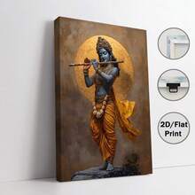 1 pieza Póster Moderno del Dios de la Flauta - Arte de Pared de Deidad & Zen, Impresión en Lienzo, Adecuado para Sala de Estar, Dormitorio, Decoración de Estudio de Yoga - Regalo Espiritual para Espacio de Meditación, Arte Religioso, 2D Plano - C - Ver 11