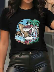 Women T-Shirts - 黑色 - 查看 1