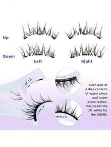 Magnetic False Eyelashes Set, Natural Reusable Magnetic Fox Eye Lashes, Enhance And Lengthen Eyelashes, Halloween, 3D Curly Fluffy Glue-Free Comfortable Wear, With Strong Magnets - Multicolor - View 5