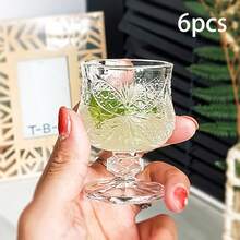 Imported Whiskey - Foreign Wine - Whiskey Accessory - 6pcs Set Of Diamond/Butterfly/Sunflower Pattern - Crystal Clear Highball Glasses With Light Refraction - Stylish Mini Shot Glasses For Vodka And Whiskey - Tall Design Non-Greedy Cups - Clear - View 11