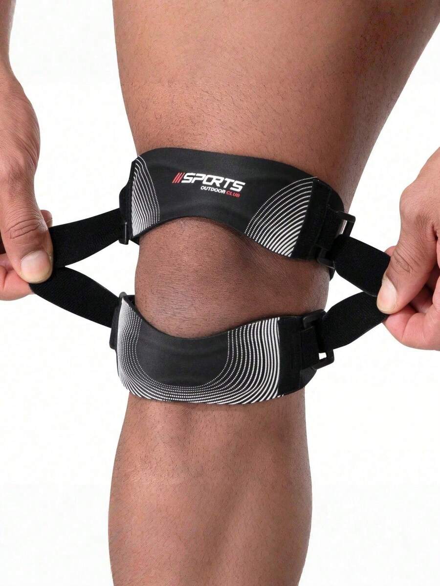 Dual Strap Knee Braces, Ideal Protective Gear For Hikers, Outdoor Adventures, Running, Fitness And Other Sports, Suitable For Gym, Fitness Accessories, Women's Knee Braces, Fitness Equipment, Running Accessories, Fitness Knee Braces - Multicolor - View 1