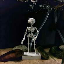 Dancing Skeleton Aquarium Bubbler Fish Tank Ornament - Multicolor - View 12