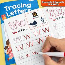 Lachilly Children's Tracing Practice Book - English Letters And Numbers Writing Practice Book, Letters And Numbers Tracing Activity Book, Educational Toy For Preschool And Kindergarten Children, Uppercase And Lowercase Letters Pattern Handwriting Tracing Book - Multicolor - View 5