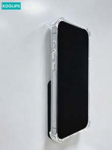 KOOLIFE 2合1透明防震手機殼，附可拆卸吸盤支架免持架，適用於 iPhone 18 Pro Max、17、17 Pro Max、16 Pro、15 Pro Max、13 Pro、15、14、14 Pro、13 - 透明+黑 - 查看 4