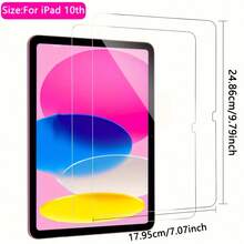 ZYONS 2pcs High Definition Tempered Glass Screen Protector, Anti-Scratch Anti-Fingerprint Bubble-Free Easy Installation Full Coverage, Compatible With IPad 11th Gen(2025)/10th Gen/9th Gen/8th Gen/7th Gen/6th Gen, Air 11-Inch(2024)/13-Inch(2024)/Air 5/4/3/2/1, Pro 11-Inch/12.9-Inch(2024/2022/2021/2020/2018), Mini 7th Gen(2024)/6th Gen/5th Gen/4th Gen, Essential Tablet Accessory For Daily Office And Study - Clear - View 6