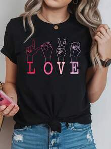 Women T-Shirts - 黑色 - 查看 6