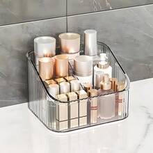 3pcs Portable Cosmetic Storage Box + Nail Art Storage Box (Set), Transparent Plastic Jewelry Storage Box, Makeup Organization And Storage, Hair Clips, Hair Accessories, Hair Ties And Other Jewelry Storage Box, Used For Bathroom Room Vanity Display Box, Bathroom Accessories - Clear - View 5