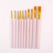 10pcs Multi-Function Nylon Bristle Art Paint Brush Set, Watercolor, Gouache, Liner Brushes - Sets - View 7