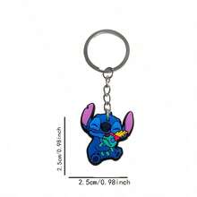 Disney Random 10PCS Embroidered Keychain Set - Cute Cartoon PVC Pendant, Vibrant Design, Suitable For Party Favors, Gift Bags And Birthday Supplies, Halloween Christmas Keychains - One Size - View 6