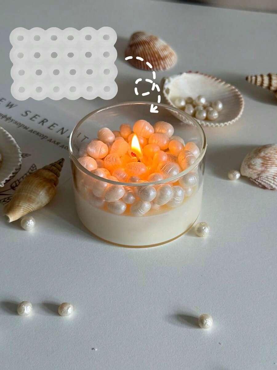 1PC Pearl-Shaped Silicone Mold, Creative DIY Ocean-Style Pearl Wax Bead Mold, Epoxy Resin Mold For Home Decor & Gift Making, Handicrafts Casting Molds, Art Decorations Plaster Mould, Aromatherapy Candle Mold - 01-straight-eared Rabbit Tray Silicone Mold - View 1