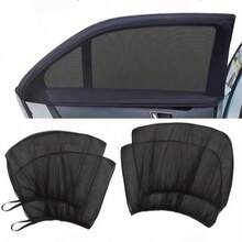 2pcs/4pcs Ultra-Thin Mesh Car Sunshade (Thin/Transparent, Primarily For Mosquito Protection, Fabric Is Not Dense) Anti-Mosquito Heat Insulation UV Protection Sunshade Mesh Reflective Sunshade Film Suitable For Sedan SUV - Sunshade Mesh - View 2