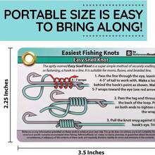 Easiest Fishing Knots Pocket Guide For Beginners | Waterproof Pocket Fisherman Guide On How To Tie The 12 Simplest Knots. Great Fishing Gadget & Fishing Gift - Multicolor - View 5