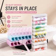 Nail Art Transfer Foil Storage Box Organizer, Suitable For Nail Foil Rolls, Stickers, Decals, Pink White Gray Dust-Proof Nail Tool Storage Box, Salon Use - Multicolor - View 5