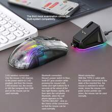 Attack Shark RGB 燈效無線藍牙三模透明電競滑鼠，附螢幕 - 查看 7