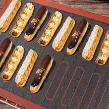 Silicone Baking Mat Set With Macaron And Finger Puff Positioning Scale, Non-Stick Perforated Silicone Baking Mat, Heat-Resistant Fiberglass Silicone Pastry Mat, Reusable Oven Baking Mat, Suitable For Finger Puffs, Macarons, Cookies, Puffs, Bread And Dessert Making - View 8