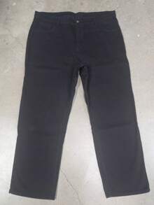 Infinite Jeans 美式街頭風男士休閒大尺碼直筒舒適牛仔長褲，不含腰帶與配件 - 黑色 - 查看 7