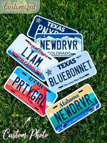 Mini License Plate Custom All 50 States 4 X 2 Motorcycle, Golf Cart, Personalized Gift - Name Tag - Multicolor - View 2