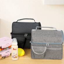Tas Bekal Makan Siang Terisolasi Unisex, Tas Bekal Makan Siang Genggam Anti Bocor yang Dapat Digunakan Kembali dan Menjaga Suhu Dingin, Dilengkapi Tali Bahu yang Dapat Diatur, Tas Penyimpanan Wadah Bekal Makan Siang Portabel, Cocok untuk Kerja, Kantor, Piknik, dan Perjalanan - MultiWarna - View 5