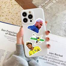 FIFA 50pcs Neymar Football Stickers, #10 Jersey, Trophy, Match Action And Celebration Patterns, Suitable For Scrapbooks, Journals And Football Fans - Multicolor - View 8
