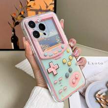 1pc Green & Pink Game Console Pattern Full Coverage TPU Shockproof Phone Case Compatible With Apple 17 16 15 14 13 12 11 Pro Max - Multicolor - View 3