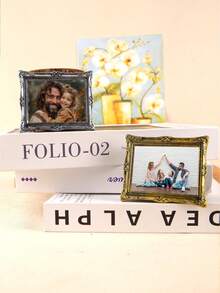 1pc Customized Photo Frame Refrigerator Magnet, Personalized Creative Mini Photo Frame Magnet, Suitable For Refrigerator, Wedding Anniversary Birthday Gift, Home Kitchen Decor - Multicolor - View 4
