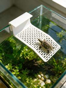 Wall-Mounted Turtle Basking Platform, Aquarium Turtle Tank Sea Turtle Resting & Sunbathing Platform, Brazilian Turtle Semi-Aquatic Climbing Ladder Decor Ornament, Suitable For Turtle/Fish Aquarium Decoration, Fits Brazilian Turtle, Water Turtle, Land Turtle - Multicolor - View 3