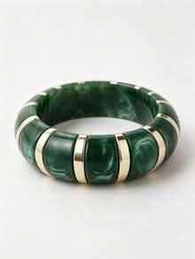 3 peças/1 Peça Pulseiras Elásticas de Acrílico em Formato de Tubo Curvo Colorido, Estilo Boêmio Fashion, Adequadas para Uso Diário de Mulheres - Pulseira elástica - Visão 5