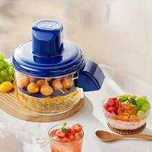 1pc Automatic Grape & Garlic Peeler Machine - Electric Fruit Skin Remover For Home Kitchens & Commercial Use - Blue - View 2