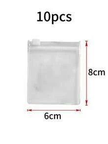 30/10pcs Self-Sealing EVA Storage Bags, Moisture-Proof And Dust-Proof, Excellent Jewelry Storage Bags, Anti-Oxidation And Reusable, Suitable For Storing Earrings, Rings, Necklaces, Bracelets, Bangles, Multiple Sizes Available, Ideal Gift For Women - White - View 7