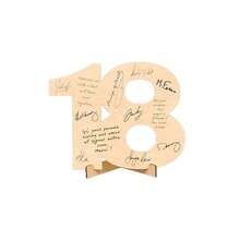 Artistic Wooden Number 18 Birthday Decor, Unisex, With Stand - 18th Birthday Decoration - 18th Birthday Gift For Girls - 18th Birthday Gift For Boys - 1PC - View 2
