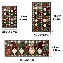 1/2/3 alfombrillas de cocina suaves y absorbentes: diseño con motivos navideños y chimenea: lavables, fáciles de limpiar: perfectas para decorar casas de campo, baños, pasillos, lavabos y lavaderos, para la decoración navideña del hogar y de las habitaciones, y para la decoración navideña en general. - Estilo 32 - Ver 3
