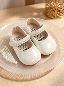Infant Infant Girls Soft Sole Bowknot Princess Wedding Dress Mary Jane Flats Prewalker Newborn Light Infant Sneaker Shoes - White - View 4