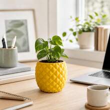 3D Printed Creative Pineapple Succulent Planter, Mini Succulent Cactus Pot, Plant Container, Summer Popular Tropical Style Desktop Decor, Creative Gift For Plant Lovers' Balcony And Windowsill - 1 - View 2