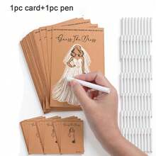 40/20pcs Bridal Dress Guessing Wedding Game Set,Wedding Party Games,DIY Bridal Shower Game Supplies, " The Wedding Dress" Wedding Party Game For Guest Participation,Wedding Decoration,Bridesmaid Proposal Gift,Fun Wedding Decor,Party Creative Supplies - Multicolor - View 13