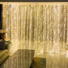 1pc USB Plug Home Decor Curtain LED String Lights 6m/3 Meters Wedding Fairy Lights Holiday Decoration Party Birthday Wall Decor Christmas Decoration - USB Curtain Light - View 4