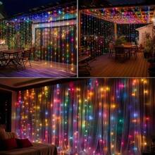 1pc USB Plug Home Decor Curtain LED String Lights 6m/3 Meters Wedding Fairy Lights Holiday Decoration Party Birthday Wall Decor Christmas Decoration - USB Curtain Light - View 8