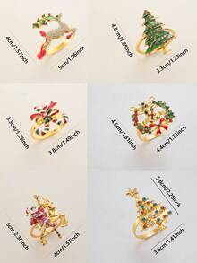 6pcs Elegant Gold Napkin Rings, Versatile Table Decor For Christmas, Thanksgiving, Easter And Birthday - Multicolor - View 10