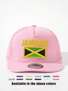 1件 Y2K 滑雪帽 男女通用 刺繡 JAMAICA 人造毛 5片式平帽簷網格帽 適合日常戶外旅行防曬穿戴 - 棒球帽 - 查看 14