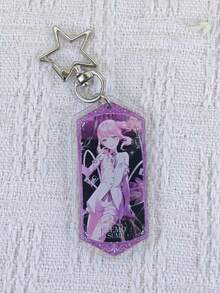 Project Sekai Nightcord At 25:00 Anime Acrylic Keychain With Star-Shaped Clasp, Hexagonal Cartoon Character Keyring, Backpack Pendant Charm, Anime Game Fan Decoration Collectible Gift - Multicolor - View 6