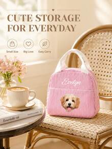 Personalized Insulated Lunch Bag With Name, Custom Lunch Tote Bag, Portable Food Storage Bag, Lunch Bag For Women - Multicolor - View 4