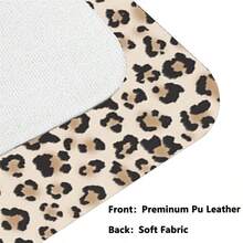 1pc Leopard Print Leather Mouse Pad Extra Long Non-Slip Waterproof Leather Desk Pad Office Gameing Table Mat Back To School, Creative Mousepad For Office Gaming Working - View 7