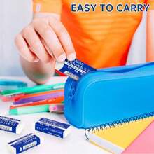 6/10/12/24/60pcs Minimalist White Eraser Set, Exam Eraser, Easily Erase Pencil Marks Without Leaving Traces, Creative Stationery Office Supplies, Back To School - A - View 4