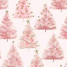 1 Roll (43*300cm/17x118inch) Dreamy White Background Pink Christmas Tree Gold Foil Star Gift Wrapping Paper Roll, Thickened Watercolor Style Highly Attractive Gift Paper, Suitable For Christmas, Christmas Eve, New Year, Valentine's Day, Girls' Birthday, Souvenir Gifts And Exquisite Gift Box DIY Handmade Packaging, Christmas, Christmas Decoration, Christmas Pajamas, Christmas Gifts, Christmas Decoration, Holiday Packaging, Holiday Style, Seasonal Packaging - Pink Tree Gold Jewelry - View 6