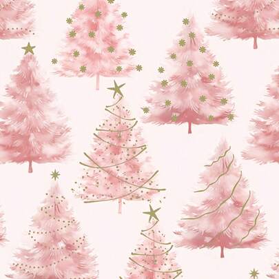 1 Roll (43*300cm/17x118inch) Dreamy White Background Pink Christmas Tree Gold Foil Star Gift Wrapping Paper Roll, Thickened Watercolor Style Highly Attractive Gift Paper, Suitable For Christmas, Christmas Eve, New Year, Valentine's Day, Girls' Birthday, Souvenir Gifts And Exquisite Gift Box DIY Handmade Packaging, Christmas, Christmas Decoration, Christmas Pajamas, Christmas Gifts, Christmas Decoration, Holiday Packaging, Holiday Style, Seasonal Packaging