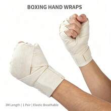 1 Pasang 2pcs Panjang 3m Sedikit Elastis Tanpa Merek Warna Polos Dewasa M Muay Thai Sanda Hand Wraps, Perlengkapan Pelindung Pergelangan Tangan Elastisitas Tinggi, Tahan Aus dan Tahan Sobek Hand Wraps Latihan Pertarungan, Penopang Pergelangan Tangan Tinju Pertarungan Profesional - MultiWarna - View 7