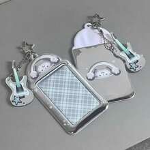 INS Cute Cat & Rabbit Card Holder Rack, PVC Compact 3-Inch Card Display Frame, Rectangular Shape, Decorative Key Chain, Suitable For ID Cards, Bus Cards, ID Photo Frame Pendants - Rectangle - View 12