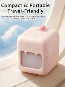 1pc Portable Travel 2-In-1 Makeup Remover Dispenser, Compact Plastic Storage Box, Suitable For Makeup Remover And Nail Polish Remover, Pocket Size, Ideal For Travel And Business Trips, Flip Top Design, For Skincare And Nail Care Storage - Multicolor - View 3