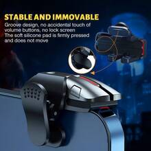 1 Pair A New Mobile Game Controller With Six Finger Linkage Game Trigger, Sensitive Aiming And Shooting Button, Mobile Game Auxiliary Button, Compatible With Multiple Phone Models - Multicolor - View 6